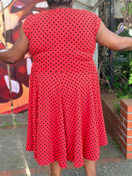 Effie's Heart Ariel Sleeveless Dress- Ladybird Print