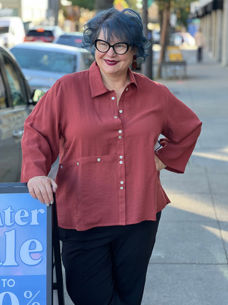 Fridaze Madeleine Blouse-Terracotta