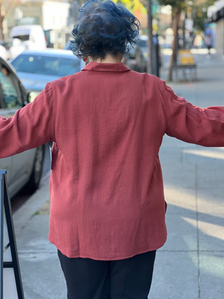 Fridaze Madeleine Blouse-Terracotta