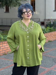 Fridaze Annie Shirt- Basil Green