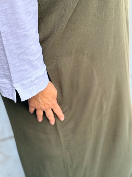 Blue Sky Linen Bamboo Joanna Jumpsuit-Khaki