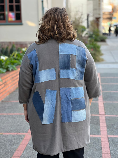 Shannon Passero One-Size Love Cardigan-Earth