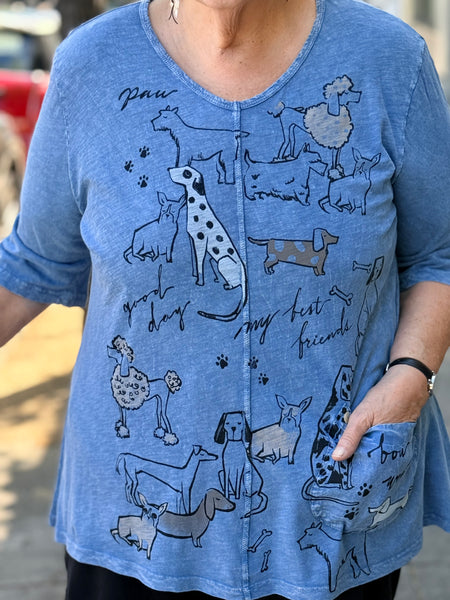 Jess and Jane Pawfect Tee- Riva