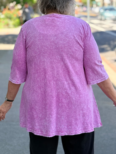 Jess and Jane Contour Tee- Magenta