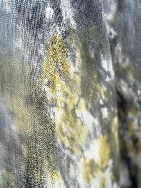 Heyne Bogut Linen Gauze Tie-Dye Cardigan- Grey/Green