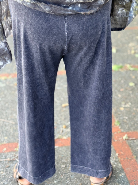Jess and Jane Slim Leg Pocket Pant-Washed Black