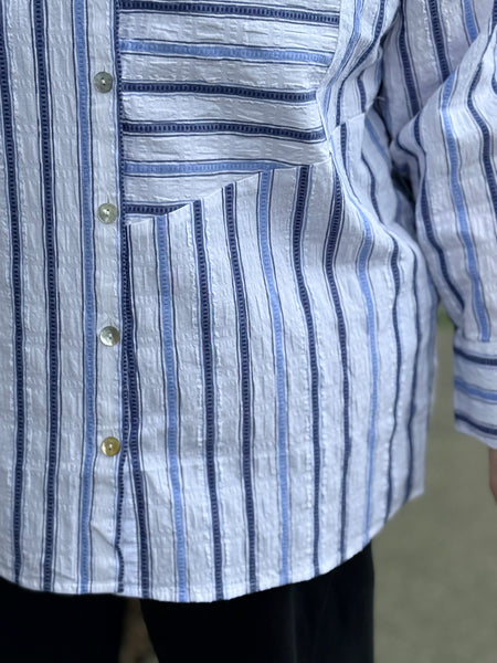 Habitat Hampton Stripe Montauk Shirt-Blue Sky