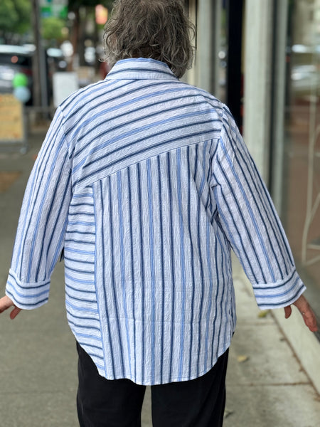Habitat Hampton Stripe Montauk Shirt-Blue Sky