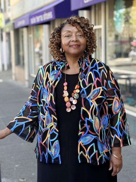 Damee Floral Soutache Jacket-Multi