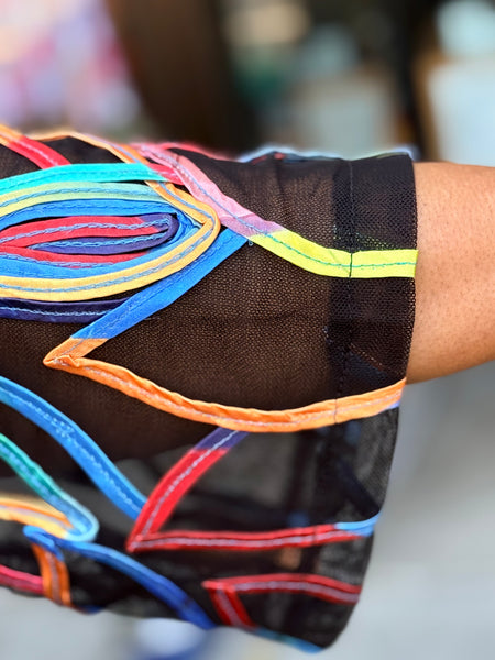 Damee Floral Soutache Jacket-Multi