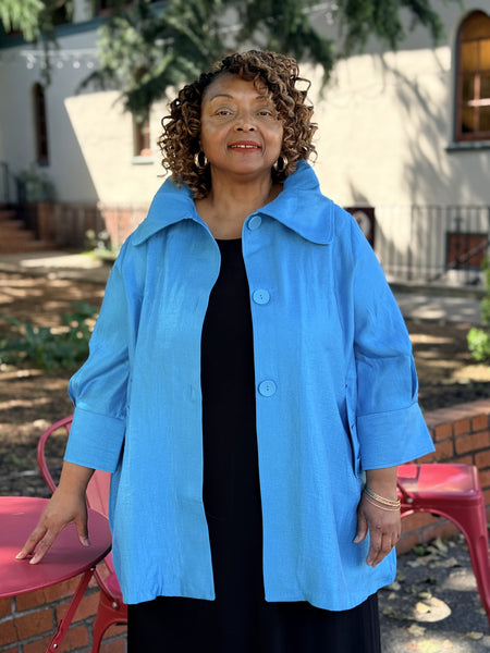 Damee Swing Jacket-Sky Blue