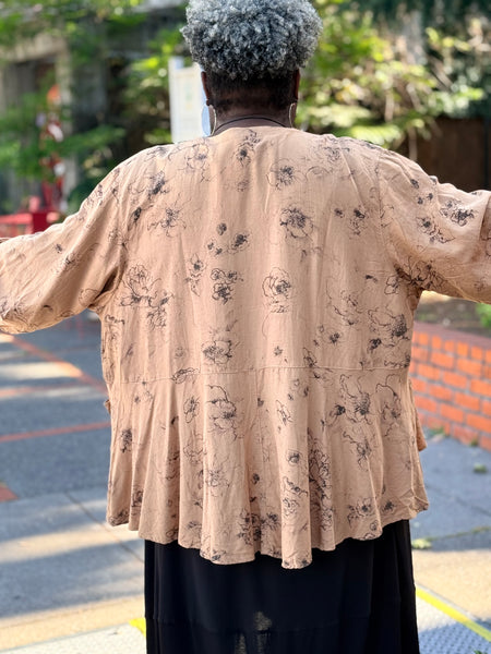 Kleen 3/4 Print Swing Jacket-Copper