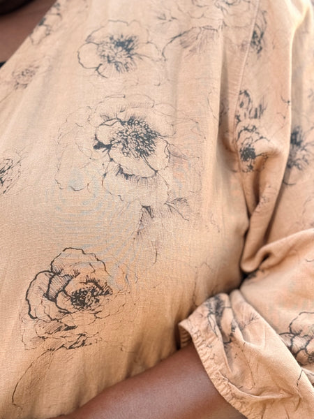 Kleen 3/4 Print Swing Jacket-Copper