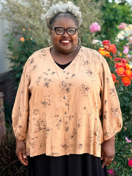 Kleen 3/4 Print Swing Jacket-Copper