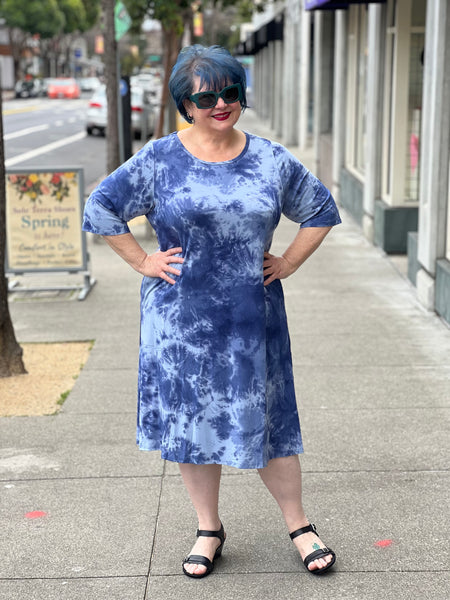 Blue Sky Olivia Dress- Tie Dye