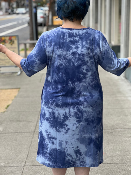 Blue Sky Olivia Dress- Tie Dye