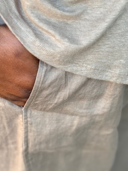 Eileen Fisher Organic Linen Lantern Pant-Walnut