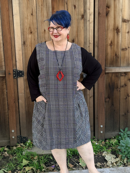 Niche Wednesday Sleeveless Dress- Checkerboard