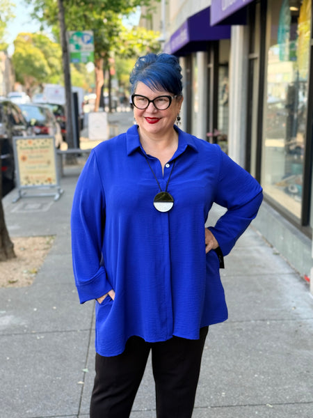 Sydney Project Air Flow Button Shirt-Royal Blue