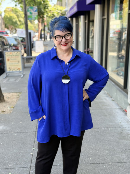 Sydney Project Air Flow Button Shirt-Royal Blue