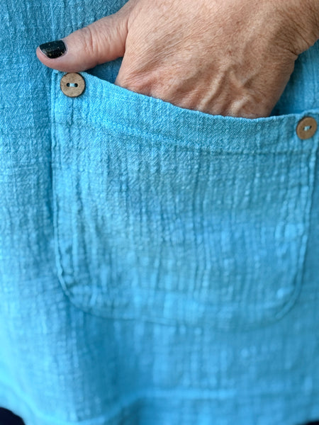 Jess and Jane Mineral Wash Short Sleeve-Seaglass