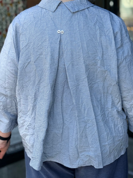 Niche Twin Button Grey Crush Pinstripe