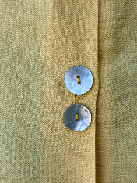 Niche Twin Button Jacket-Lemon
