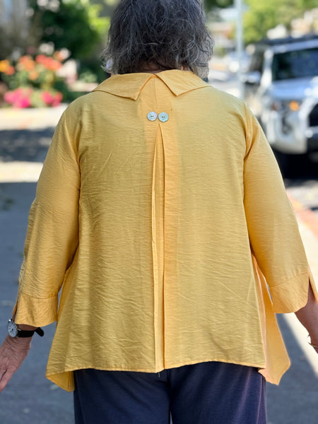 Niche Twin Button Jacket-Lemon