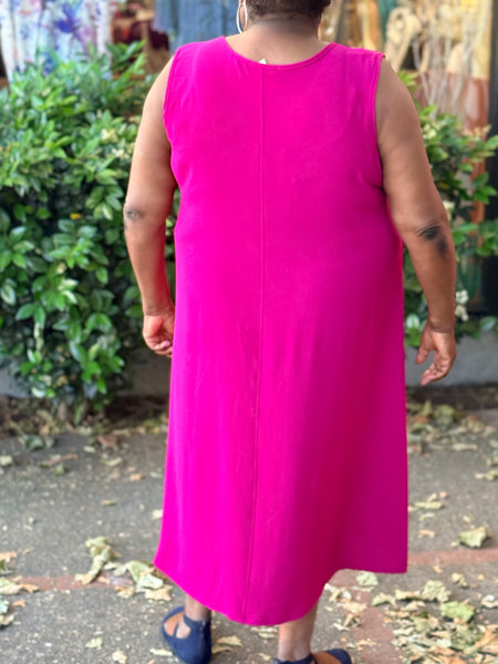 Sydney Project Air Flow Tank Dress- Magenta