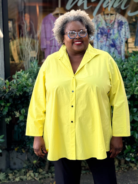 Christopher Calvin Poplin Shirt-Yellow