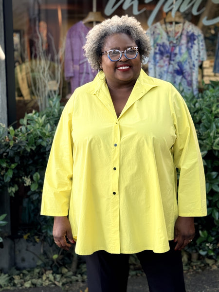 Christopher Calvin Poplin Shirt-Yellow