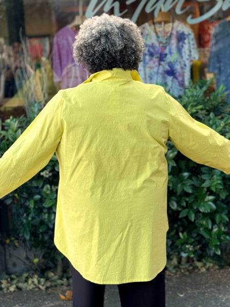 Christopher Calvin Poplin Shirt-Yellow