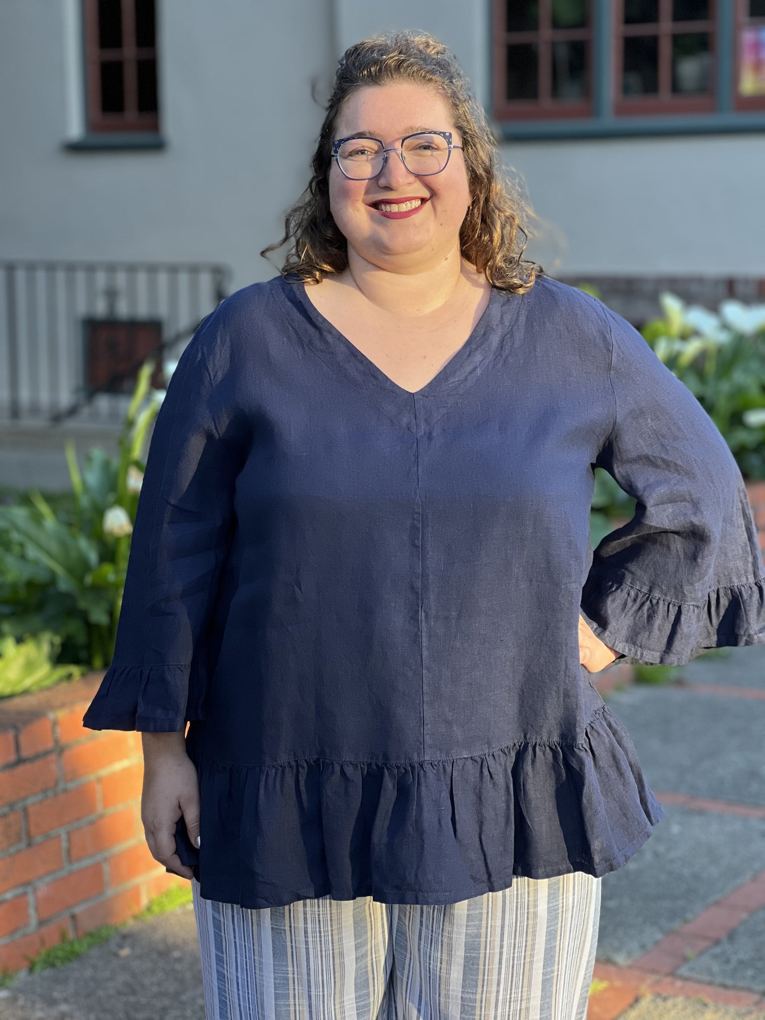 Bryn Walker Light Linen Layla Tunic-Starlight In Full Swing Bryn Walker Light Linen Layla Tunic-Starlight In Full Swing