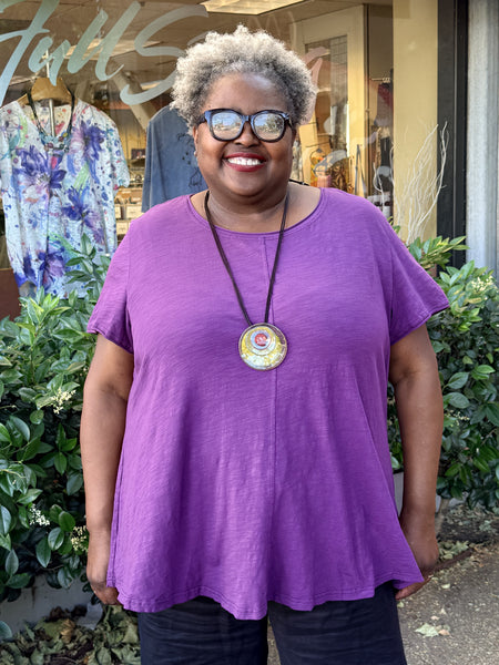 Kleen Seamed Short Sleeve Tee-Cabernet