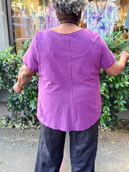 Kleen Seamed Short Sleeve Tee-Cabernet