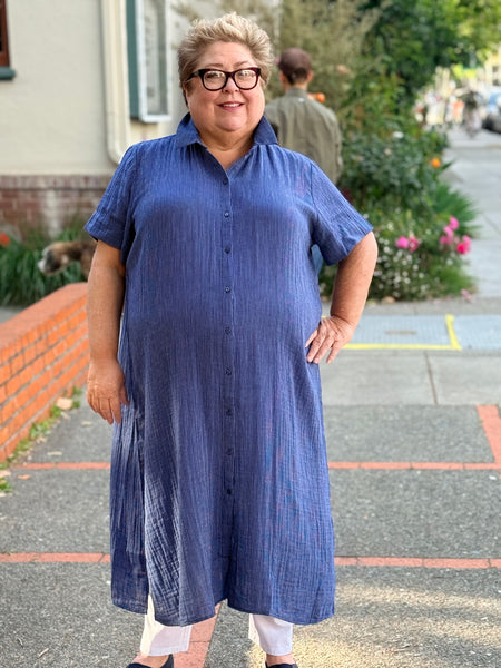 Eileen Fisher Cotton Gauze Stripe Dress- Deep Dive