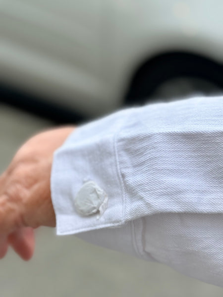 Eileen Fisher Slub Cotton Linen Jacket- White