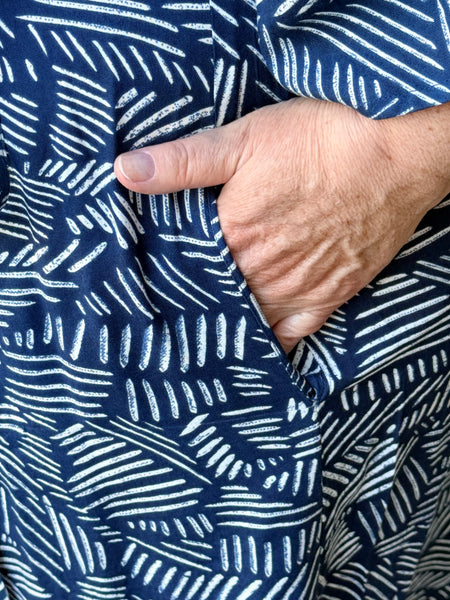 The Parlour Velma Wrap Dress-Blue