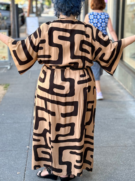The Parlour Velma Wrap Dress-Maze