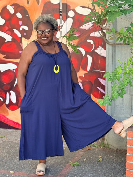 Blue Sky Linen Bamboo Joanna Jumpsuit-Indigo