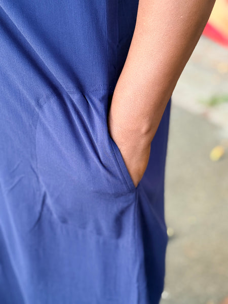 Blue Sky Linen Bamboo Joanna Jumpsuit-Indigo