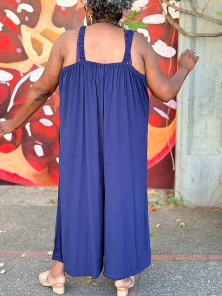 Blue Sky Linen Bamboo Joanna Jumpsuit-Indigo