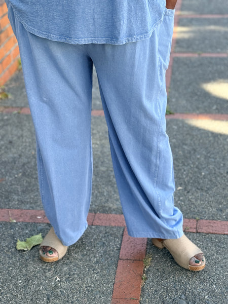 Jess and Jane Lantern Pant- Riviera Blue