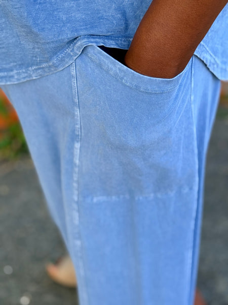 Jess and Jane Lantern Pant- Riviera Blue
