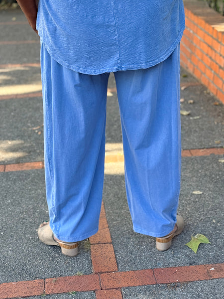 Jess and Jane Lantern Pant- Riviera Blue