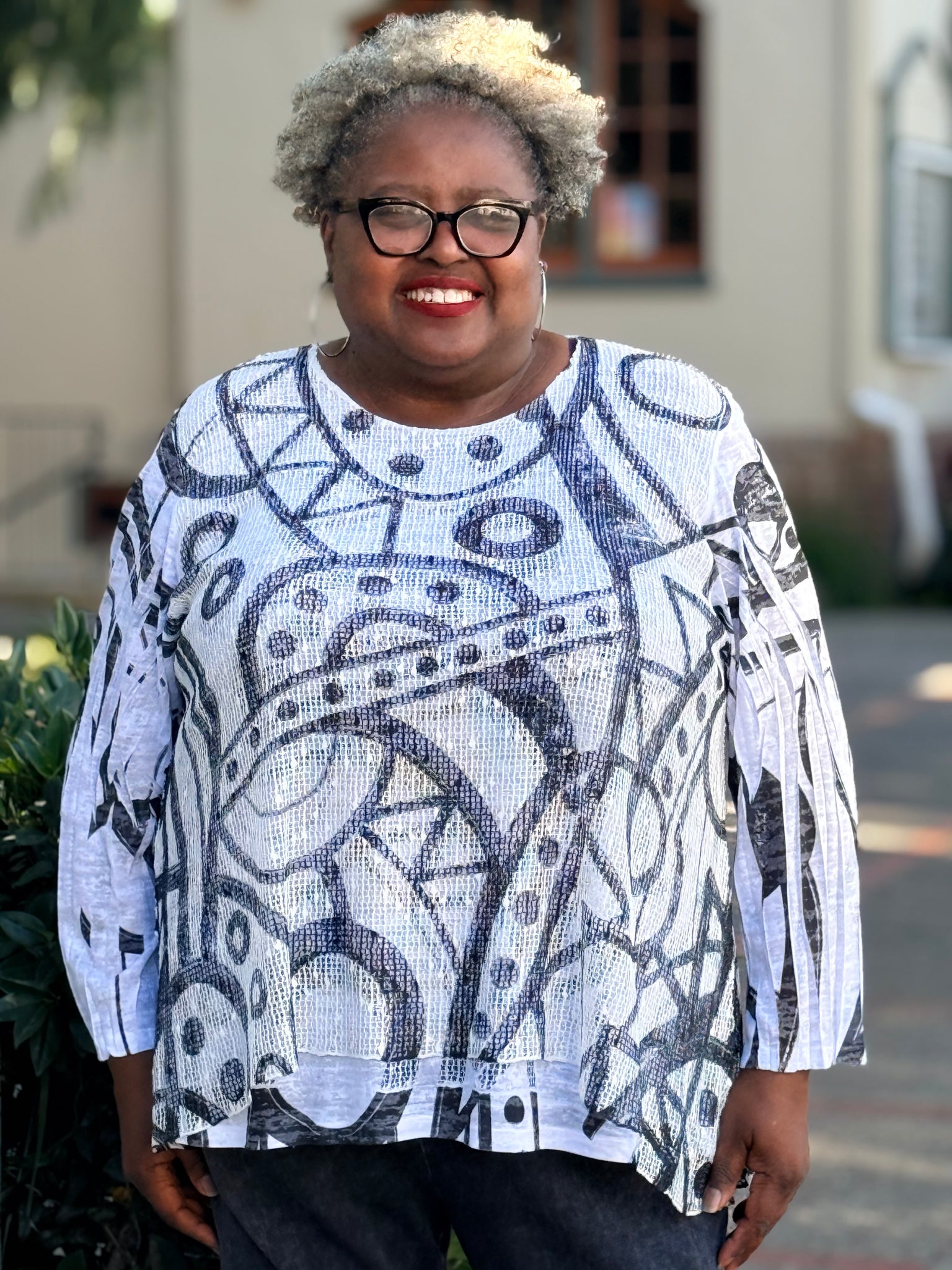 Jess and Jane Boucle Mesh Layered Top-Cay – In Full Swing