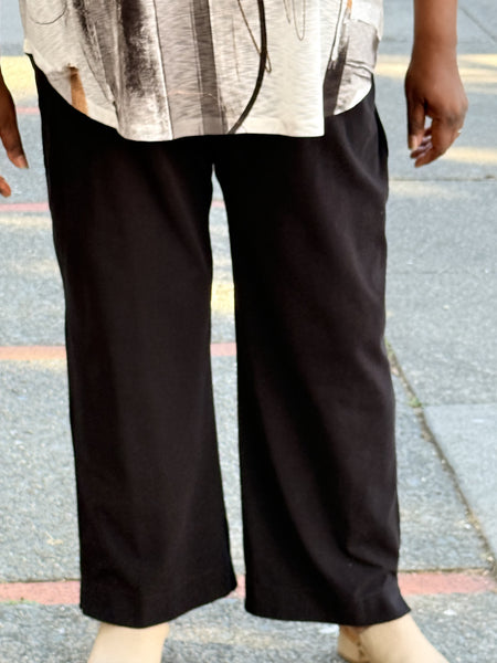 Jess and Jane Slim Pocket Pant- Jet Black