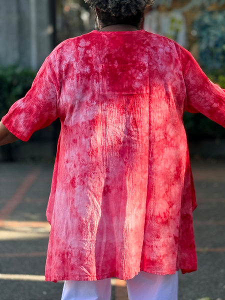 Oh My Gauze Bunny Top- Washed Fire