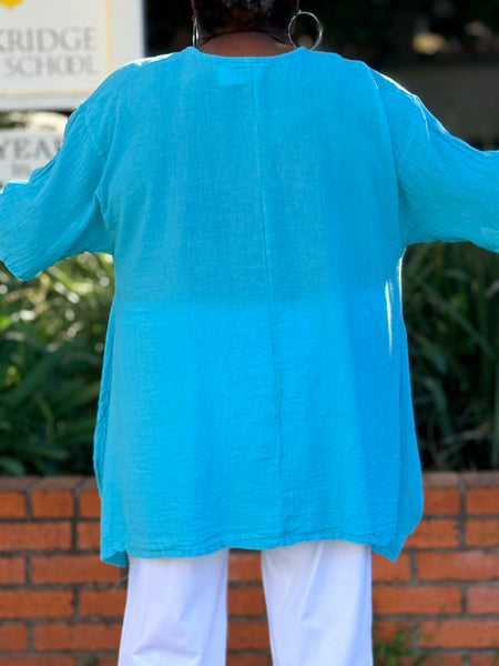 Oh My Gauze Jojo Tunic- Glacier