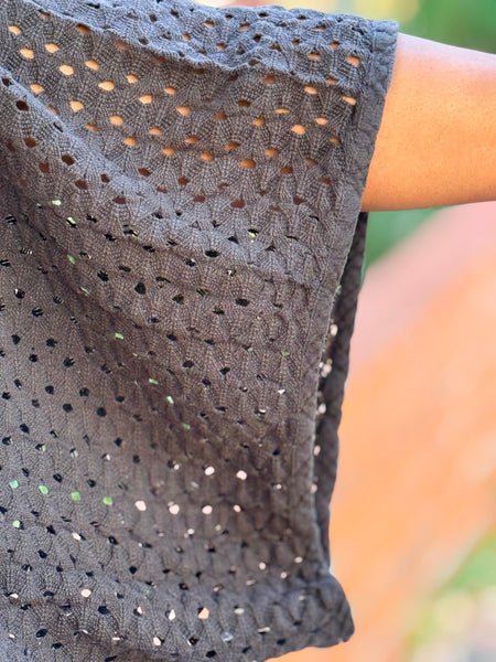 Oh My Gauze Honeycomb Topper- Coal